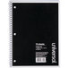 Universal UNV66610 10 1/2" x 8" Black 1 Subject College Ruled Wirebound Notebook - 70 Sheets Main Thumbnail 2
