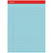 Universal UNV35880 Legal Rule Blue Perforated Note Pad, Letter - 12/Pack Main Thumbnail 1