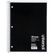 Universal UNV66400 11" x 8 1/2" Black 3 Subject College Ruled Wirebound Notebook - 120 Sheets Main Thumbnail 2