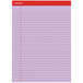 Universal UNV35884 Legal Rule Orchid Perforated Note Pad, Letter - 12/Pack Main Thumbnail 1
