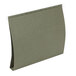 A gray Universal letter size box bottom hanging file folder with green trim and holes.