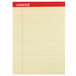 Universal UNV10630 Legal Ruled Canary Perforated Edge Writing Pad, Letter - 12/Pack Main Thumbnail 2