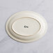 Choice 12 1/2" x 10 1/4" Ivory (American White) Narrow Rim Oval Stoneware Platter - 12/Case Main Thumbnail 4