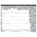 Blueline C2917311 DoodlePlan 22" x 17" Botanical Monthly January 2022 - December 2022 Desk Pad Calendar with Coloring Pages Main Thumbnail 1