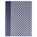 Universal UNV66351 10 1/4" x 7 5/8" Dark Blue Hexagon Standard Ruled Casebound Notebook - 150 Sheets Main Thumbnail 1