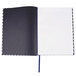 Universal UNV66351 10 1/4" x 7 5/8" Dark Blue Hexagon Standard Ruled Casebound Notebook - 150 Sheets Main Thumbnail 3