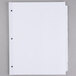 A white Universal 8-tab divider sheet with holes.