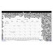 Blueline C2917001 DoodlePlan 17 3/4" x 10 7/8" Botanical Monthly January 2023 - December 2023 Desk Pad Calendar with Coloring Pages Main Thumbnail 1