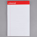 Universal UNV46300 5" x 8" Narrow Ruled White Perforated Edge Writing Pad - 12/Case Main Thumbnail 2
