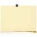 A yellow paper with a Universal Leather-Look 12-Tab Month Divider with black tape on it.