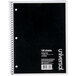 Universal UNV66600 11" x 8 1/2" Black 1 Subject College Ruled Wirebound Notebook - 100 Sheets Main Thumbnail 2