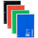 Universal UNV66624 10 1/2" x 8" Assorted Colors 1 Subject Wide Ruled Wirebound Notebook, 70 Sheets - 4/Pack Main Thumbnail 2