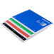 Universal UNV66624 10 1/2" x 8" Assorted Colors 1 Subject Wide Ruled Wirebound Notebook, 70 Sheets - 4/Pack Main Thumbnail 3