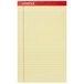 Universal UNV40000 Legal Rule Canary Perforated Edge Writing Pad, Legal - 12/Pack Main Thumbnail 2
