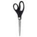 A Universal stainless steel scissors with black handles.