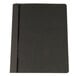 Universal Office UNV57120 11" x 8 1/2" Black Leatherette Embossed Paper Report Cover with Clear Cover and Prong Fasteners, Letter - 25/Box Main Thumbnail 2