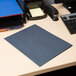 Universal UNV56638 Letter Size 2-Pocket Embossed Paper Pocket Folder, Dark Blue - 25/Box Main Thumbnail 1