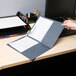 Universal UNV56638 Letter Size 2-Pocket Embossed Paper Pocket Folder, Dark Blue - 25/Box Main Thumbnail 8