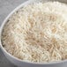A bowl of Royal Basmati Rice on a table.