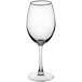 An Acopa Select Blanc wine glass with a stem on a white background.