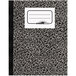 National 43460 7 7/8" x 10" Black Marble Wide Rule Composition Book - 80 Sheets Main Thumbnail 1
