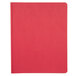 Universal Office UNV57123 11" x 8 1/2" Red Leatherette Embossed Paper Report Cover with Clear Cover and Prong Fasteners, Letter   - 25/Box Main Thumbnail 2