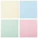 A group of 12 white Universal Assorted Pastel Color self-stick notes, each with a different colored square.
