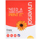 Universal Office UNV11289 8 1/2" x 11" White Case of 20# Copy Paper - 2500 Sheets Main Thumbnail 2