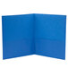Universal UNV56601 Letter Size 2-Pocket Embossed Paper Pocket Folder, Light Blue   - 25/Box Main Thumbnail 5