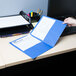 Universal UNV56601 Letter Size 2-Pocket Embossed Paper Pocket Folder, Light Blue   - 25/Box Main Thumbnail 8