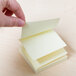 Universal UNV35664 3" x 3" Yellow Fan-Folded Pop-Up Self-Stick Note - 12/Pack Main Thumbnail 1