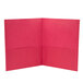 Universal UNV56611 Letter Size 2-Pocket Embossed Paper Pocket Folder, Red  - 25/Box Main Thumbnail 5