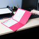 Universal UNV56611 Letter Size 2-Pocket Embossed Paper Pocket Folder, Red  - 25/Box Main Thumbnail 8