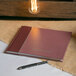 Rediform 57803 8 1/2" x 9 7/8" Burgundy Hardcover Visitor Register Book with 128 Pages Main Thumbnail 1