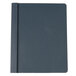 Universal Office UNV57122 11" x 8 1/2" Dark Blue Leatherette Embossed Paper Report Cover with Clear Cover and Prong Fasteners, Letter - 25/Box Main Thumbnail 2