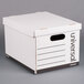 Universal UNV25223 15" x 12" x 9 7/8" White Economy Corrugated Paper General Storage Box with Lift-Off Lid - 10/Case Main Thumbnail 2