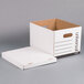 Universal UNV25223 15" x 12" x 9 7/8" White Economy Corrugated Paper General Storage Box with Lift-Off Lid - 10/Case Main Thumbnail 3