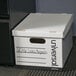 A white Universal economy storage box with a lift-off lid.