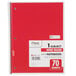 Mead 05510 7 1/2" x 10 1/2" Assorted Color Legal Rule 1 Subject Spiral Bound Notebook - 70 Sheets Main Thumbnail 2