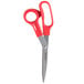 Universal UNV92019 7 3/4" Stainless Steel Scissors with Red Bent Handle - Right Hand Use - 3/Pack Main Thumbnail 3