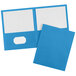 Avery® Letter Size 2-Pocket Light Blue Paper Folder - 25/Box Main Thumbnail 2