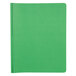 Universal Office UNV57124 11" x 8 1/2" Green Leatherette Embossed Paper Report Cover with Clear Cover and Prong Fasteners, Letter - 25/Box Main Thumbnail 3