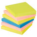 A stack of Universal assorted neon color self-stick notes.