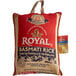 A red and white sack of Royal Basmati Rice.