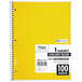 Mead 06622 11" x 8" Assorted Color College Rule 1 Subject Spiral Bound Notebook - 100 Sheets Main Thumbnail 2