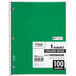 Mead 06622 11" x 8" Assorted Color College Rule 1 Subject Spiral Bound Notebook - 100 Sheets Main Thumbnail 4