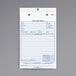 A white paper Rediform Office 2-part carbonless work order form with blue lines.