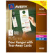 Avery® 16150 4 1/4" x 11" Printable Door Hanger with Tear-Away Cards - 80/Pack Main Thumbnail 1