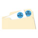 A package of 1008 light blue round Avery labels with a white background.