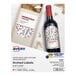 A box of Avery white textured matte arched labels with a label on a wine bottle.
